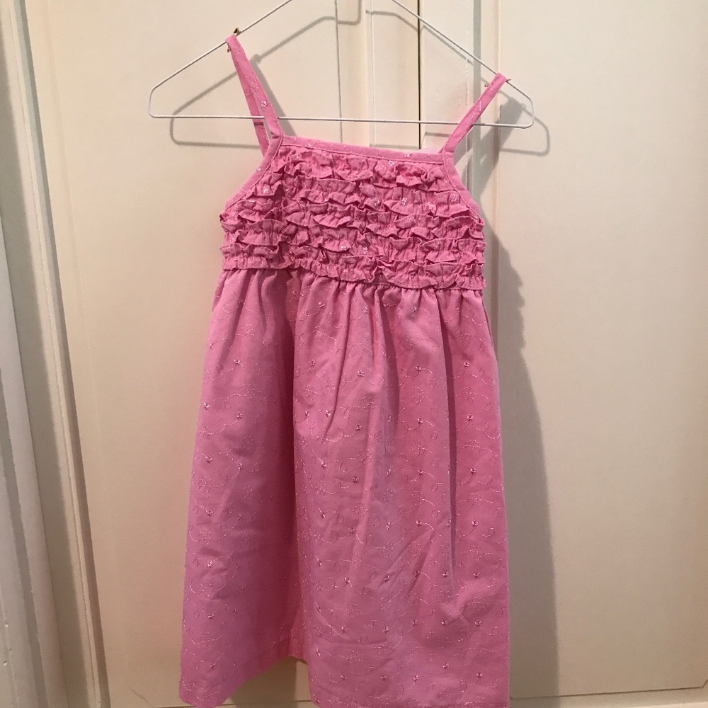 Pink Eyelet Casual Dress Size 4T